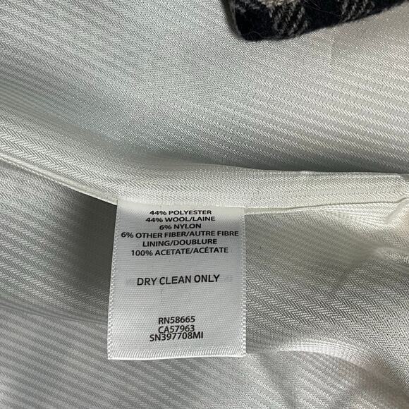 Something Navy Gray & Blue Plaid Wool Blend Trench Coat – Size Small (NWT) - Picture 9 of 10